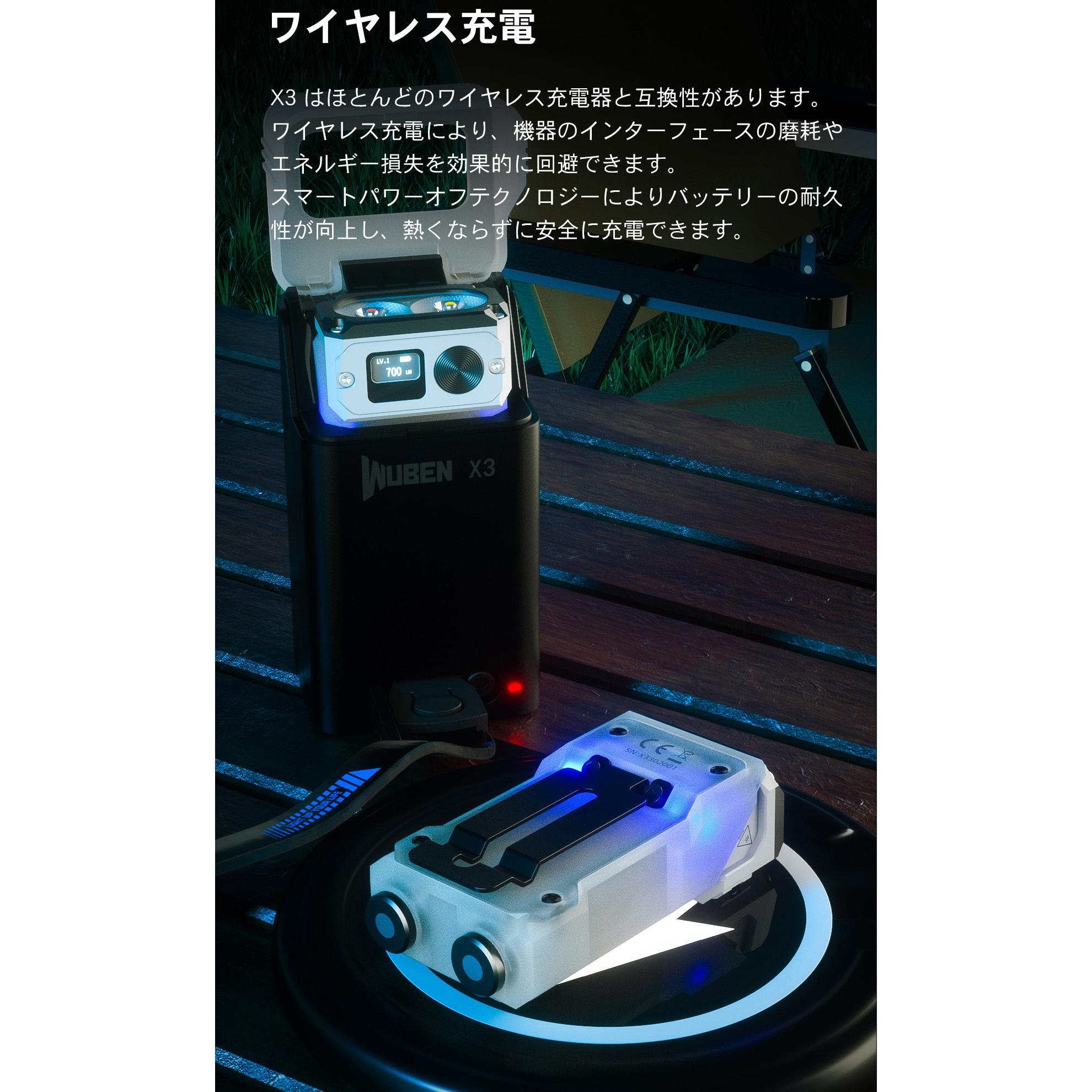 X3-BK 【X3】小型高輝度LEDスポットライト 1個 WUBEN(ウーベン) 【通販