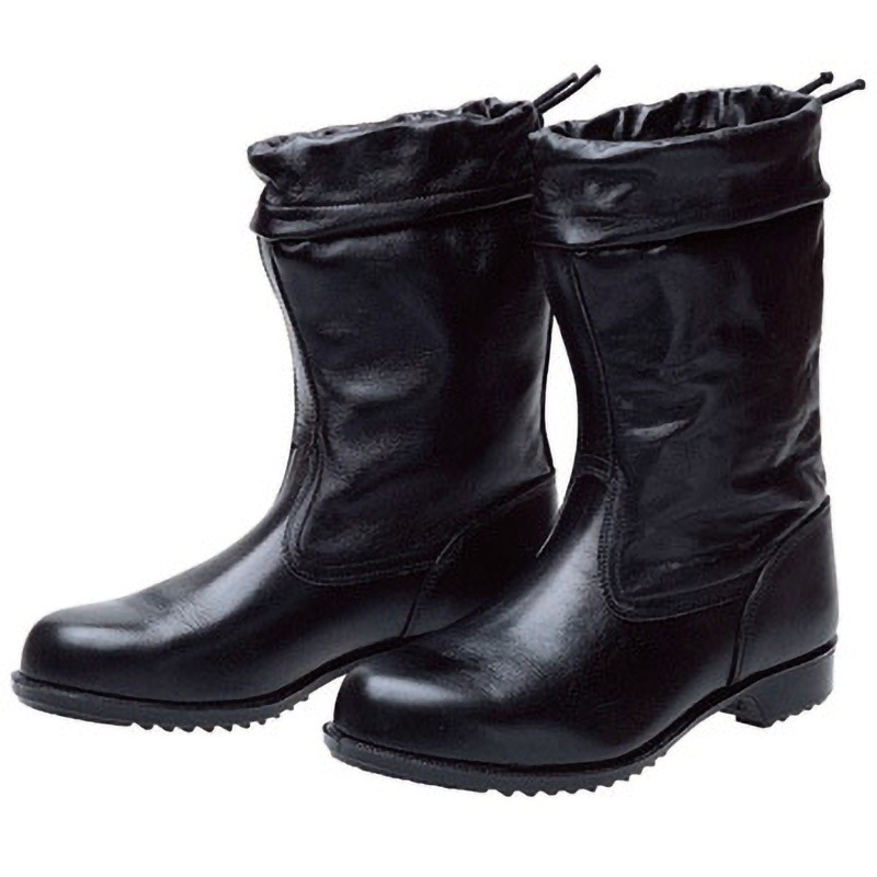 ソフト半長靴セブン ドンケル 黒色 鋼製先芯 牛クロム革 サイズ25cm