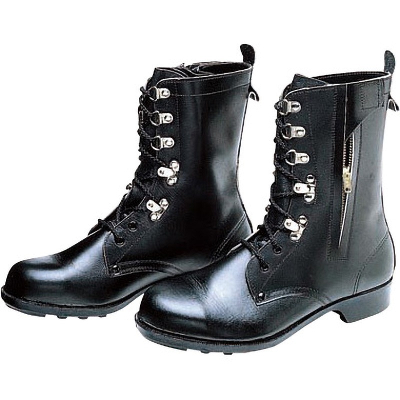 640 チャック付き安全靴 640 ドンケル 紐タイプ 合成ゴム(ビブラム底