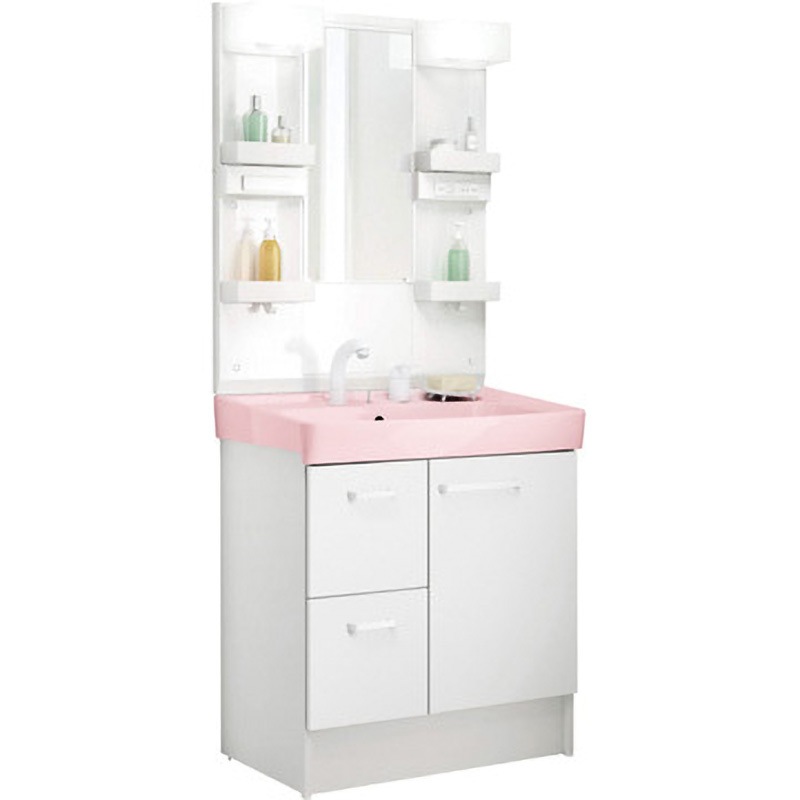 D7H5-755SYN-W/VP1P+MD7X3-751YFJ 洗面化粧台 D7シリーズ 片引出タイプ + 1面鏡 LED照明(寒冷地向け) INAX(LIXIL) ボウル容量15L 間口750mm