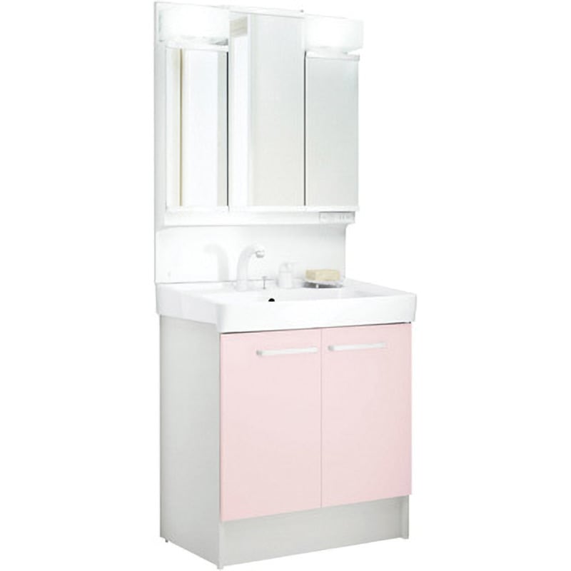 D7N5-755SYN-W/HP2W+MD7X3-753TYJ 洗面化粧台 D7シリーズ 扉タイプ + 3面鏡全収納 LED照明(寒冷地向け) INAX(LIXIL) ボウル容量15L 間口750mm