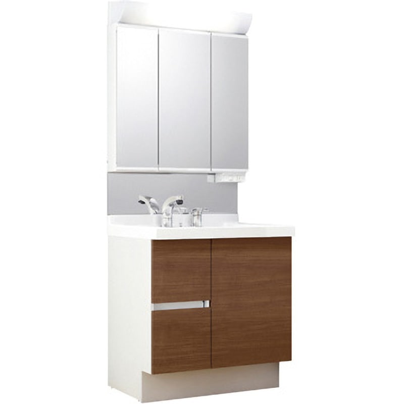 洗面化粧台 J1シリーズ 片引出タイプ + 3面鏡全収納 スタンダードLED