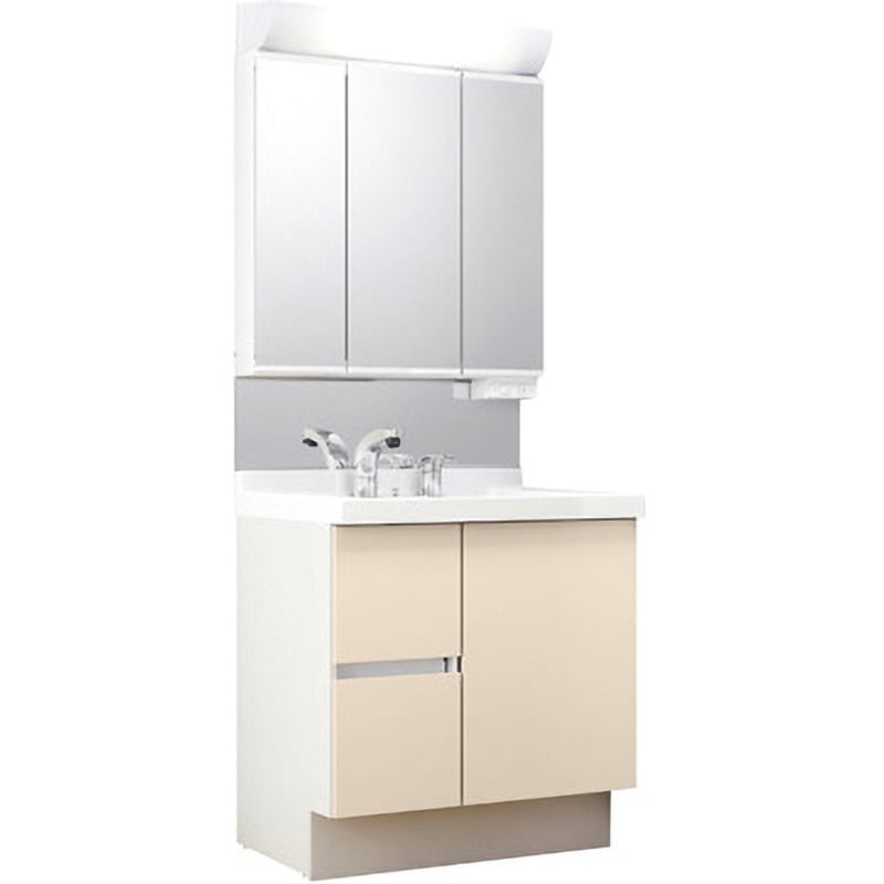 J1HT1-755S(8)YN/HV2H+MJ1X2-753TXSU 洗面化粧台 J1シリーズ 片引出タイプ + 3面鏡全収納 スタンダードLED照明(寒冷地向け) INAX(LIXIL) ボウル容量11L 間口750mm 97,980円