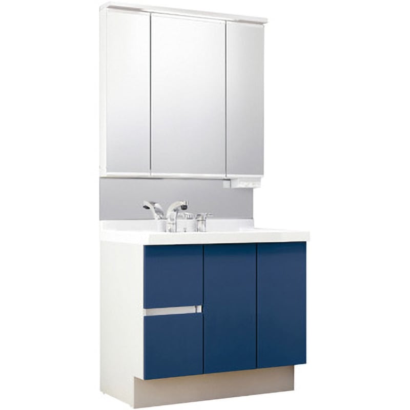 J1HT1-905S(8)Y/B12H+MJ1X2-903TXJU 洗面化粧台 J1シリーズ 片引出タイプ + 3面鏡全収納 スリムLED照明(一般地向け) INAX(LIXIL) ボウル容量11L 間口900mm