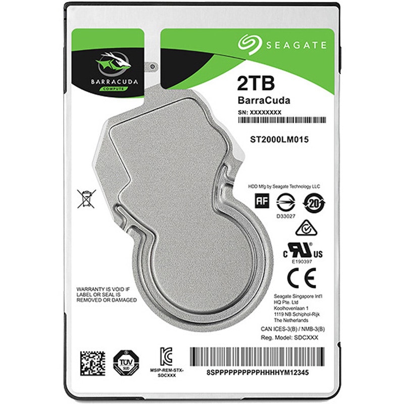 Seagate BarraCuda 2.5 内蔵HDDハードディスク メーカー2年保証 SATA