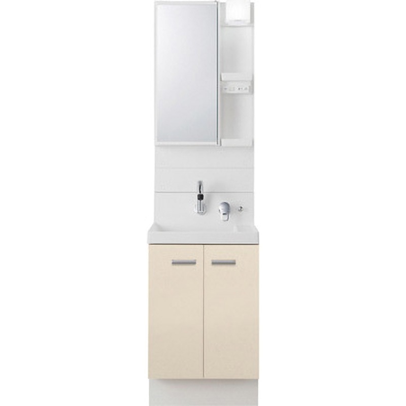 K1N5-505SYN/HV2H+MK1X4-501TYJU 洗面化粧台 K1シリーズ 扉タイプ + 1面鏡鏡裏収納 LED照明(寒冷地向け) INAX(LIXIL) ボウル容量12L 間口500mm