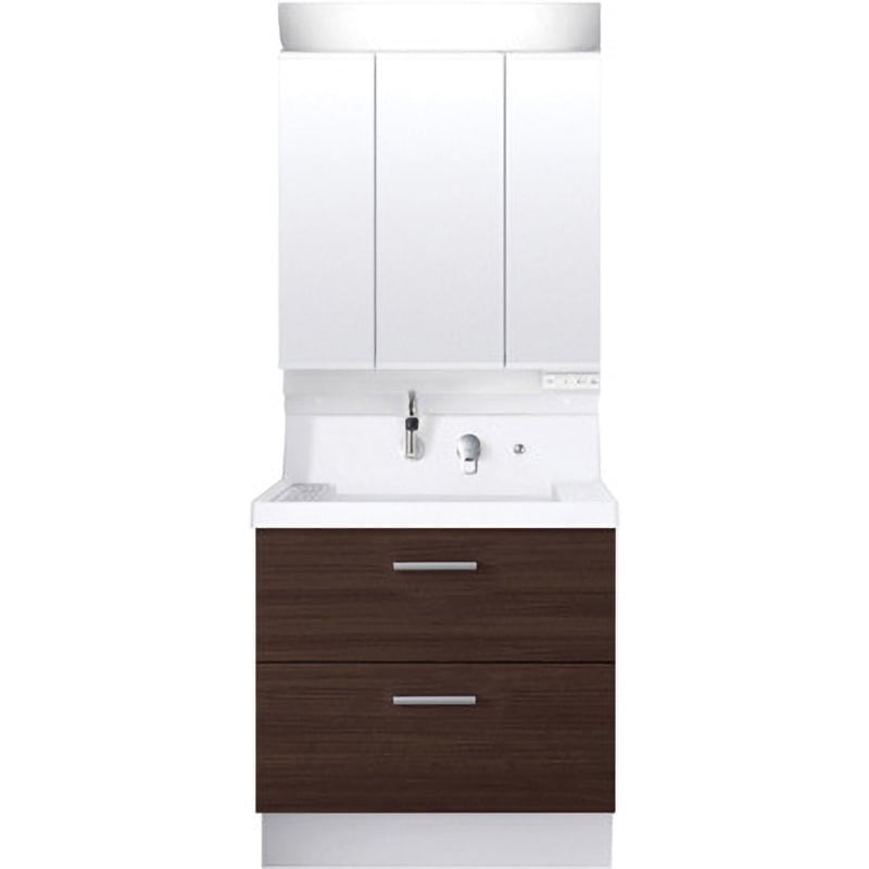 K1FH5-755SY/LD2H+MK1X4-753TXSU 洗面化粧台 K1シリーズ フルスライドタイプ + 3面鏡全収納 スタンダードLED照明(一般地向け) 1セット INAX(LIXIL) 【通販モノタロウ】