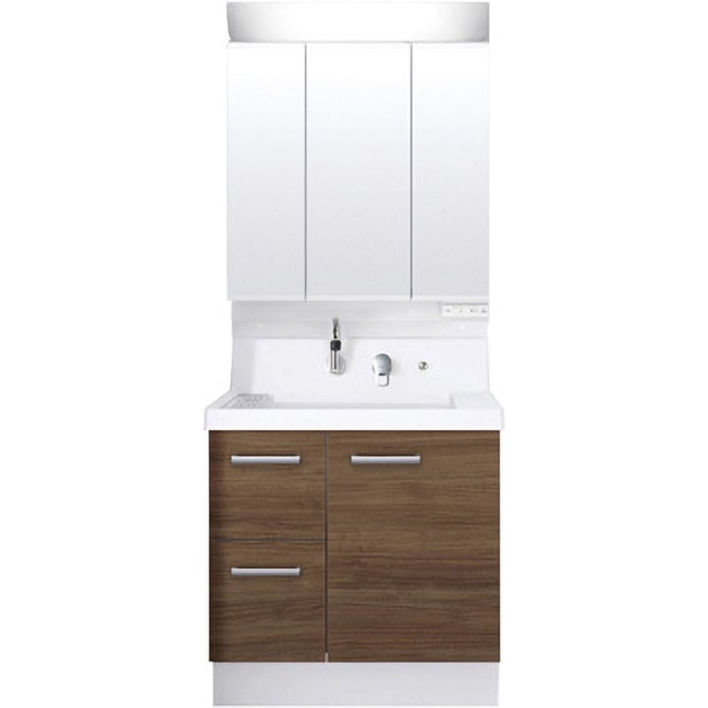 K1H5-755SY/LM2H+MK1X4-753TXSU 洗面化粧台 K1シリーズ 片引出タイプ + 3面鏡全収納 スタンダードLED照明(一般地向け) INAX(LIXIL) ボウル容量20L 間口750mm 59,988円