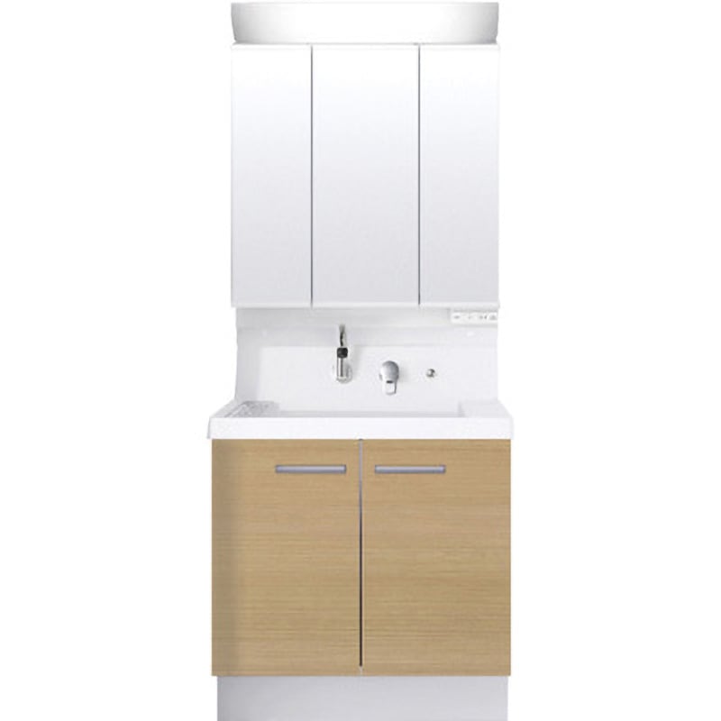 K1N5-755SYN/LP2H+MK1X4-753TXSU 洗面化粧台 K1シリーズ 扉タイプ + 3面鏡全収納 スタンダードLED照明(寒冷地向け) INAX(LIXIL) ボウル容量20L 間口750mm 59,388円