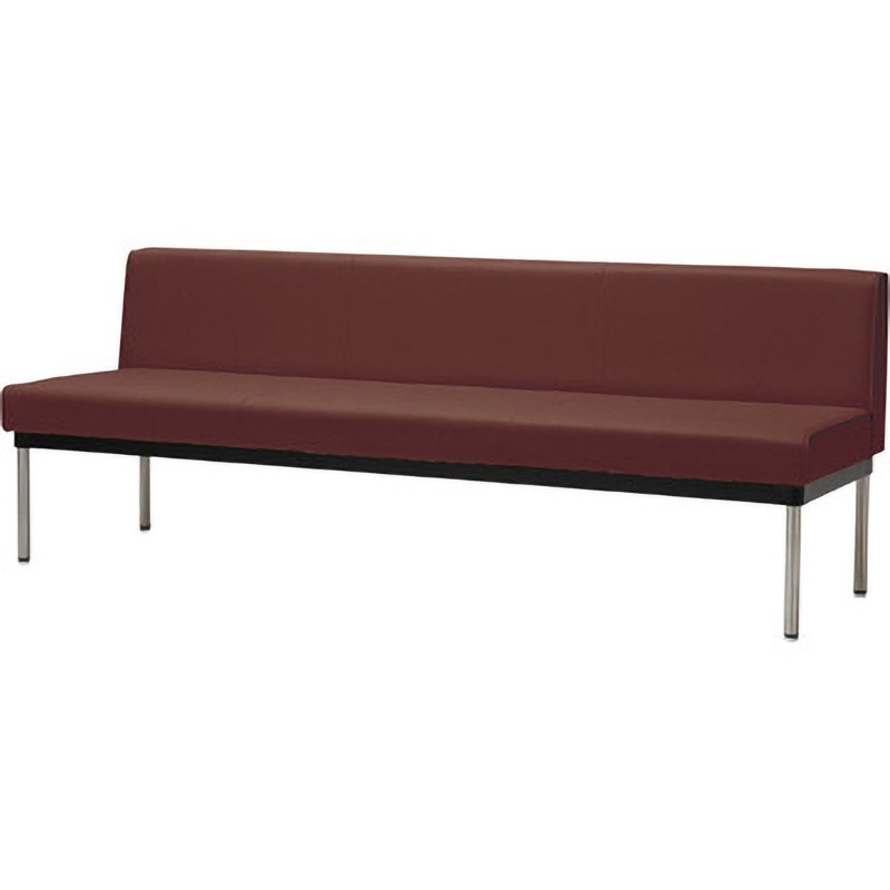 MBC-1738-BR ロビーチェア背付タイプ ミズノ ブラウン色 幅1800mm  MBC-1738-BR