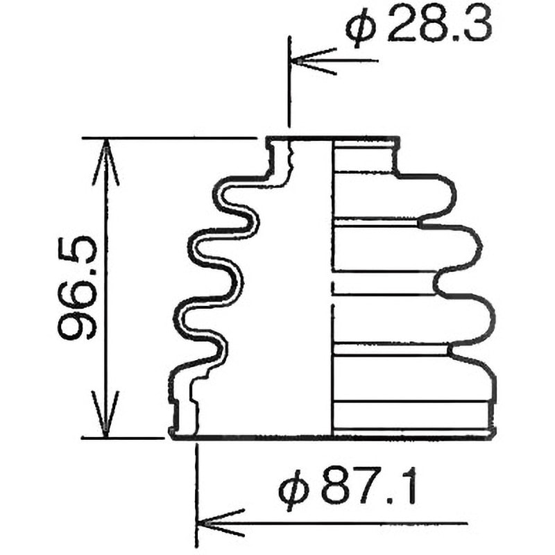 BAC-VW02R 分割式ドライブシャフトブーツ(輸入車用) スピージー 主な