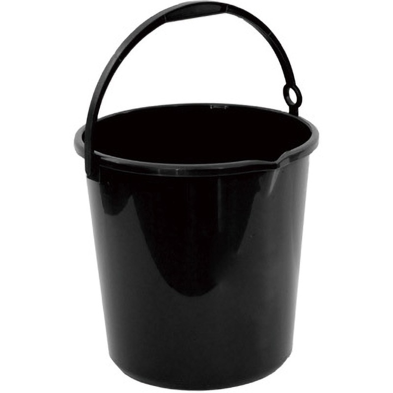 【最安値挑戦】 BAKE-15B バケツ 15L 安全興業 本体 注ぎ口付 黒色 BAKE-15B カラーボックス