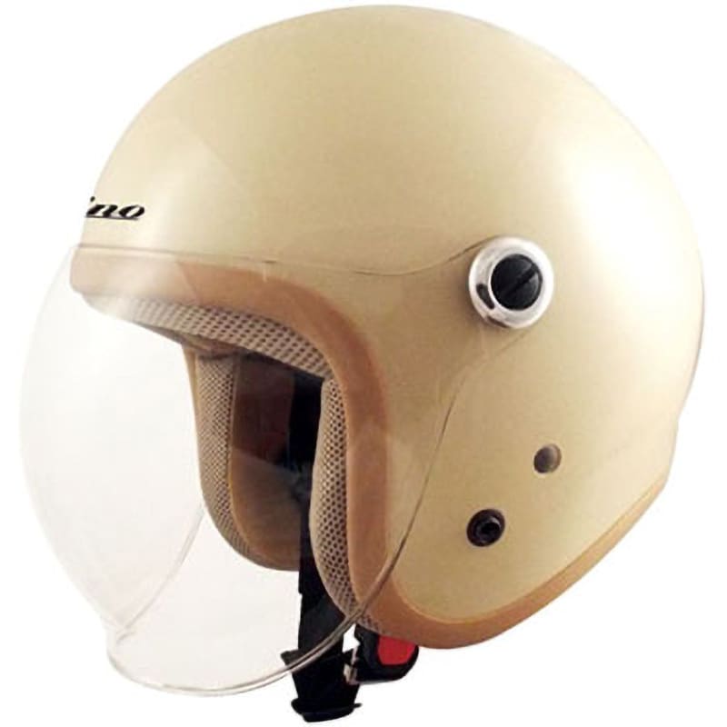 ヘルメット シールド付 ジェットヘルメット 全排気量対応 アイボリージェットヘルメット