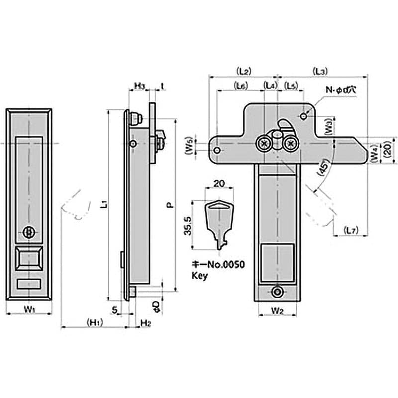A-1260-3(#030) ステンレス 押ボタン付平面ハンドル TAKIGEN A-1260-3(#030) ステンレス 押ボタン付平面ハンドル TAKIGEN