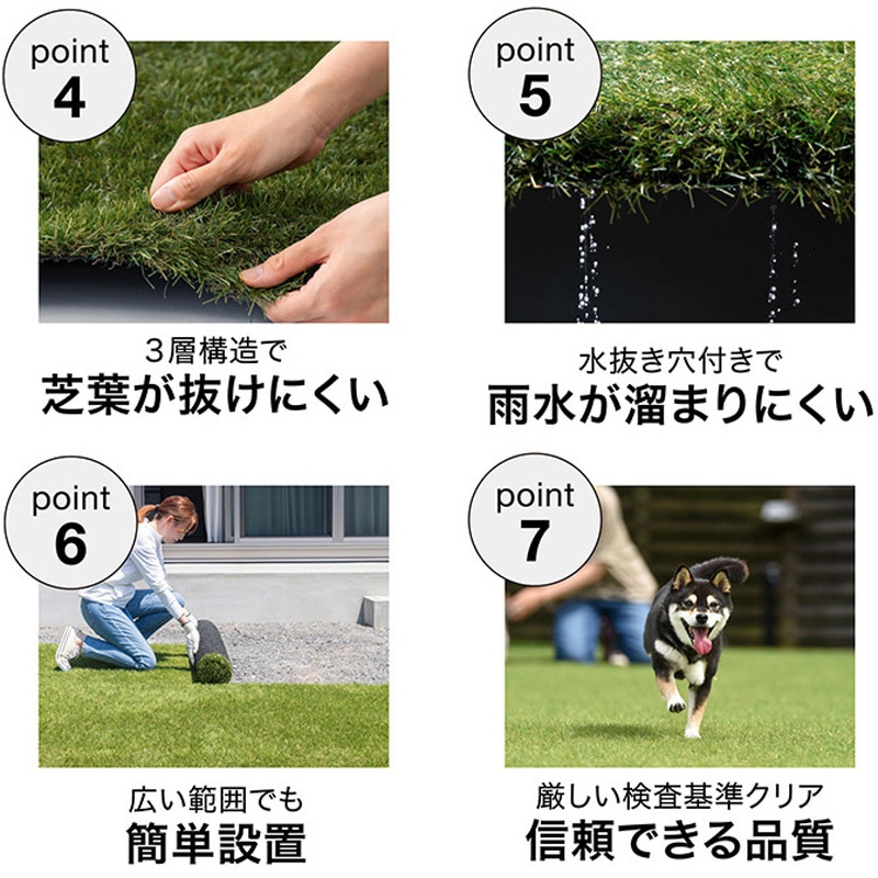 AG-30110 リアル人工芝 水抜き穴タイプ タカショー 幅1m長さ10m AG