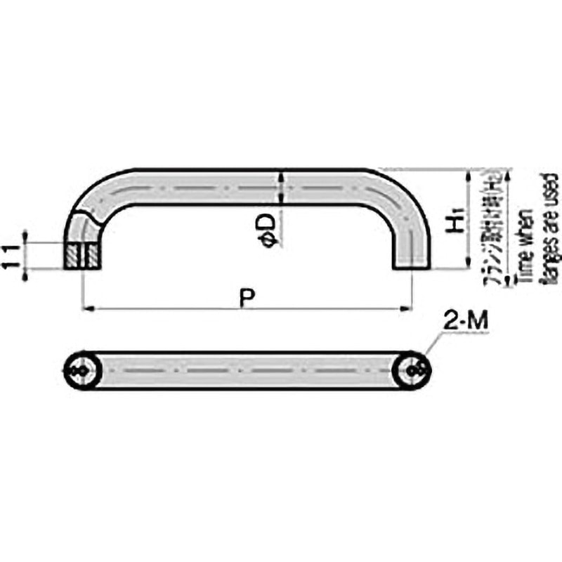 A-1524N-25-500-TMP ステンレス取手(電解研磨) TAKIGEN(タキゲン) 電解研磨(TMP)   A-1524N-25-500-TMP 7,528円