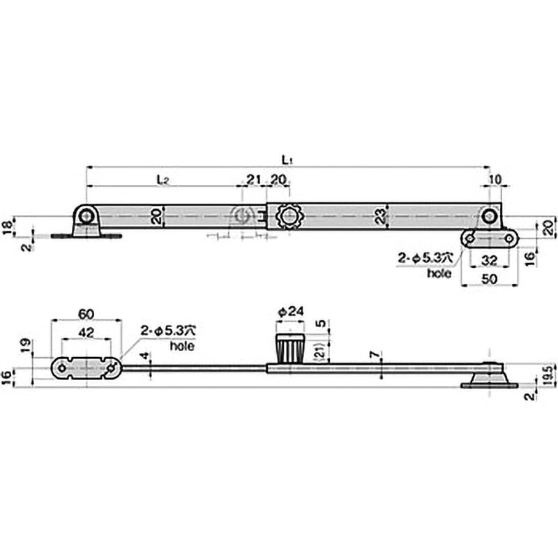 B-1469-3 ステンレス ロックオープナーステー 1個 TAKIGEN(タキゲン