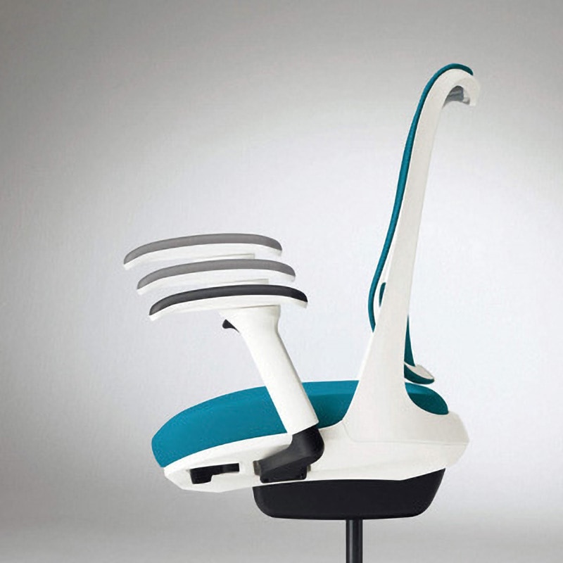 No.3562F-K ライド LION (ライオン事務器) キャスターあり 可動肘 肘掛