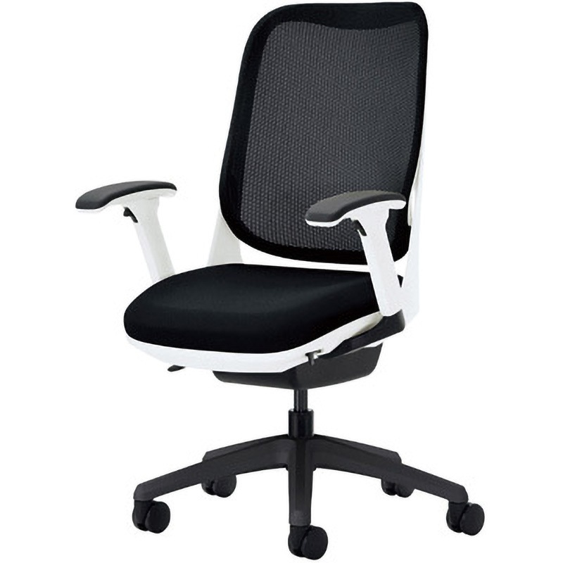 No.3562F-K ライド LION (ライオン事務器) キャスターあり 可動肘 肘掛あり ブラック色