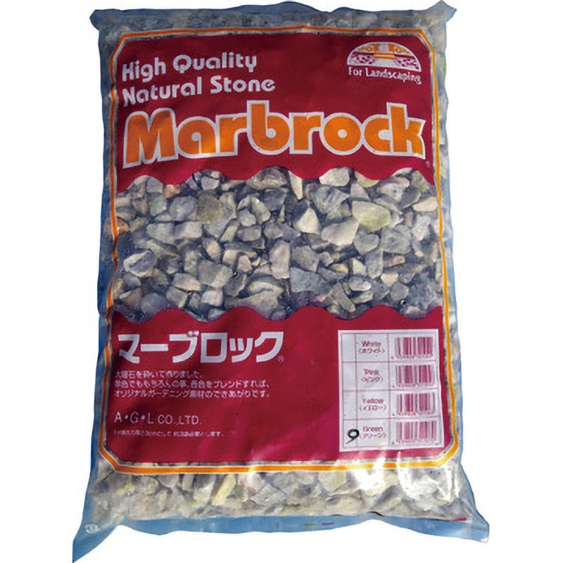化粧砂利 大理石破石 マーブロック グリーン 15kg タカショー 粒サイズ