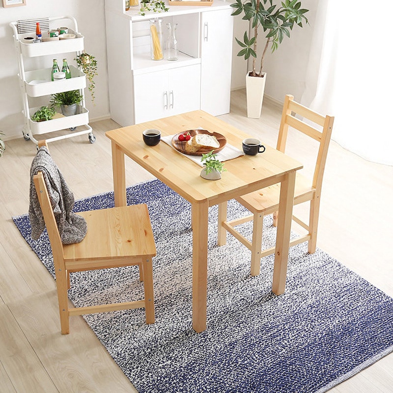 PND-3-NA 北欧テイスト ダイニング3点セット コンパクト梱包 天然木製 【Salute-サルーテ】 1セット ホームテイスト 【通販モノタロウ】