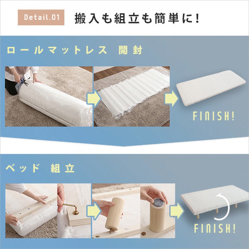 SSセミシングル◆脚付き高反発ウレタンロールマットレスベッド 圧縮配送 drh01a.jpg