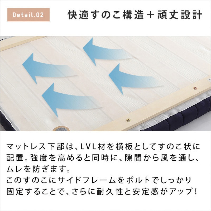 URM-03SS-WH 脚付きウレタンロールマットレス【TERRDAM テルダ