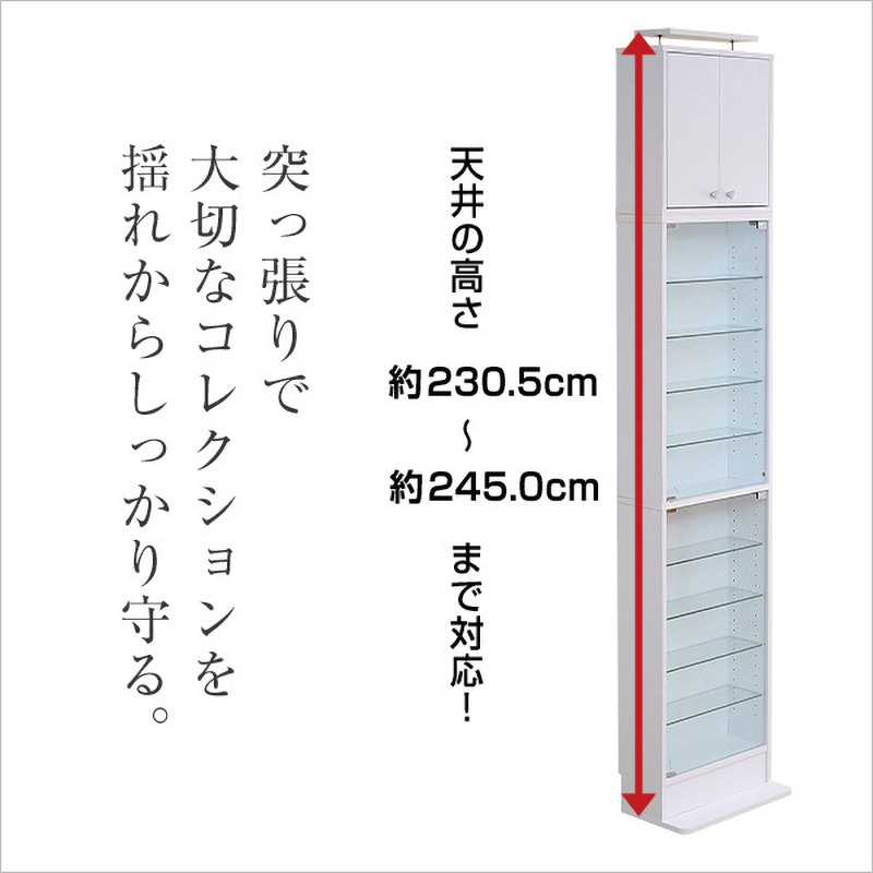 CLR-485SET-DBR コレクションラック【-Luke-ルーク】浅型ハイタイプ