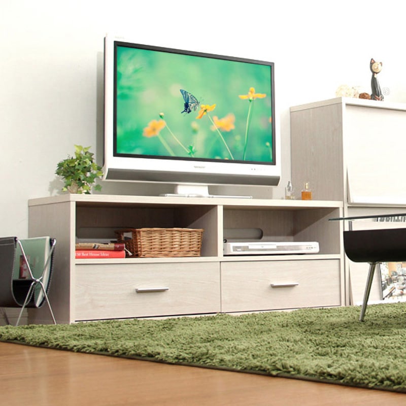 DSP-TV120-WOK-LF2 収納家具【DEALS ディールズ 】テレビ台 ホームテイスト ホワイトオーク色 幅120cm DSP-TV120-WOK-LF2