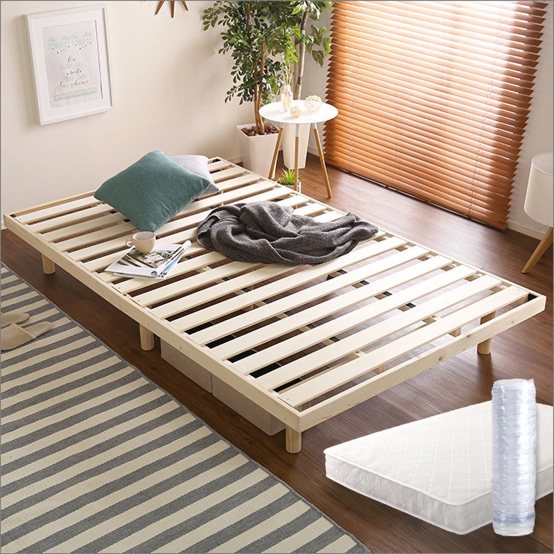 3段階高さ調節 脚付きすのこベッド(セミダブル) 【Lilitta-