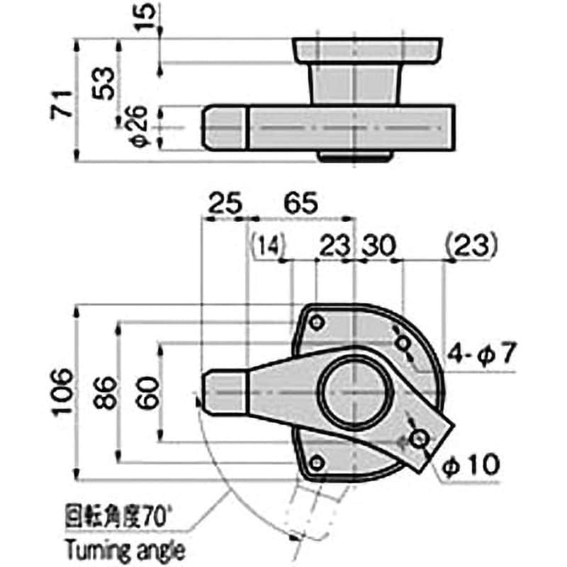 グレモン ローラー締まりハンドル FA-836 左右各１セットその他