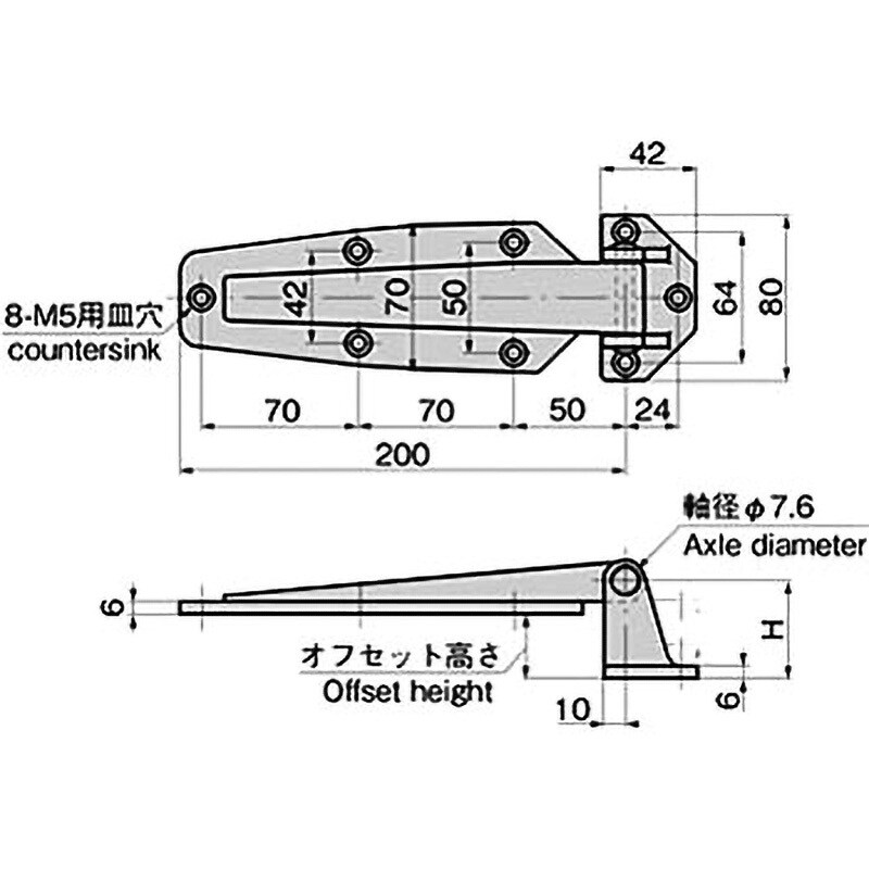 FB-1754-1 ステンレス リーフヒンジ 1個 TAKIGEN(タキゲン FB-1754-1 ステンレス リーフヒンジ 1個 TAKIGEN(タキゲン