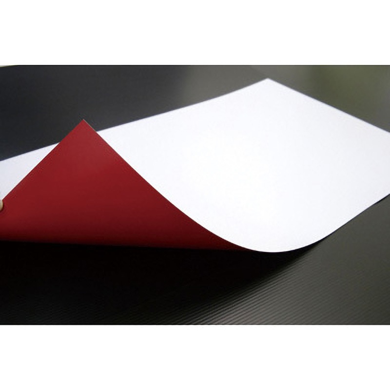 red/white 両面カラーマグネットシート グリーンクロス 赤/白色  1枚