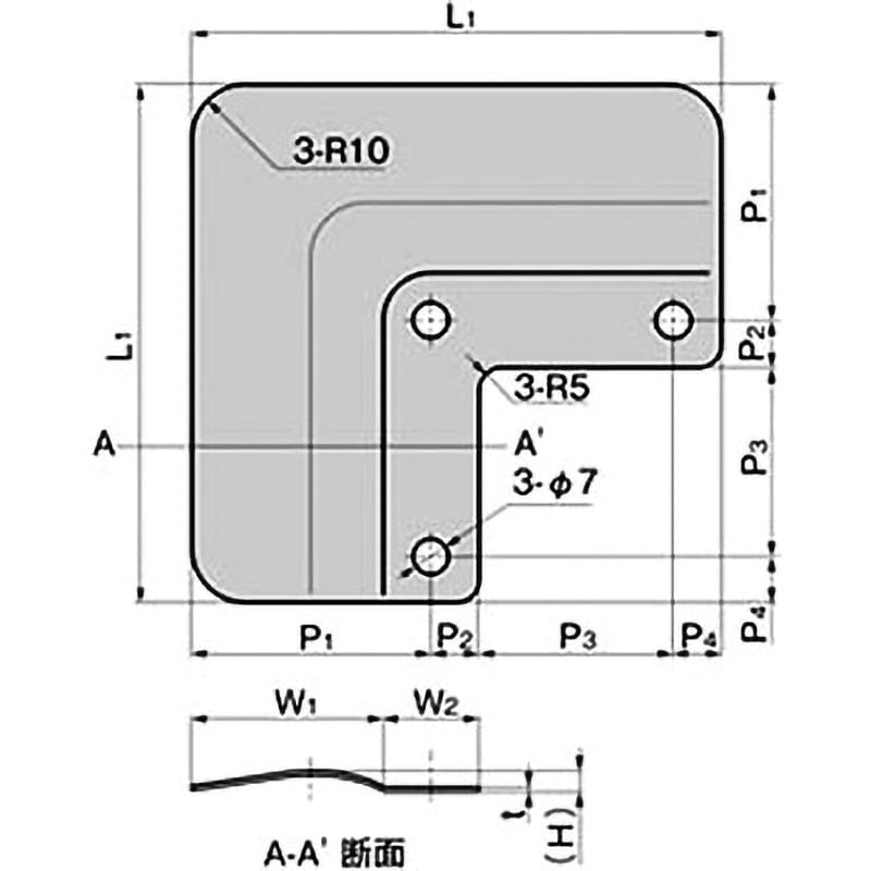 ころすけ 12P1000300 チッピングハンマー用チゼル 鍔付チスタガネ・六角