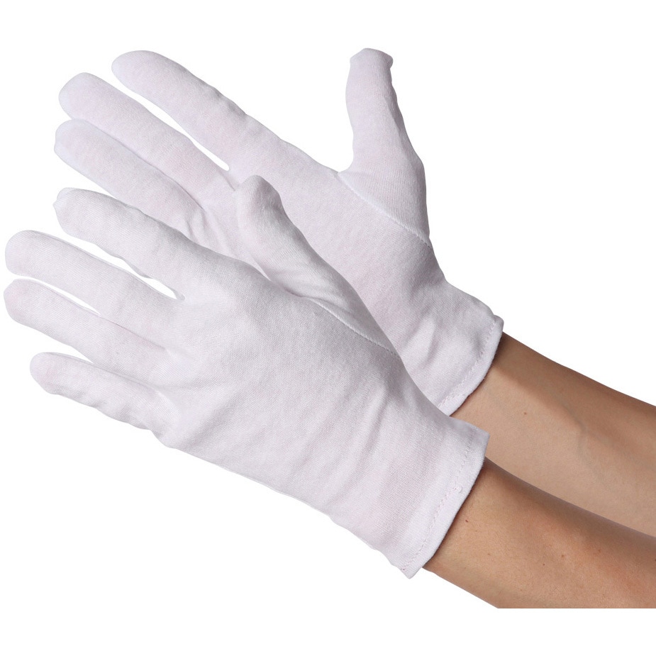 1800 スムス手袋 マチなし 12双入 ユニワールド 綿100%製 ホワイト色
