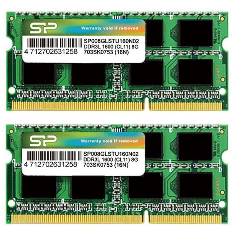 SO-DIMM DDR3L　1600MHz　8GB×2　シリコンパワー