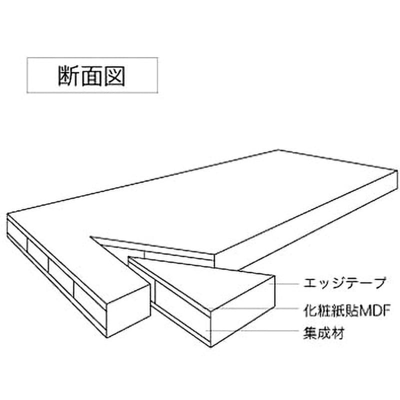 O27-26-LW アートランバー 南海プライウッド 棚板×1枚 シェルホワイト色 長さ1810mm厚さ27mm O27-26-LW -  【通販モノタロウ】