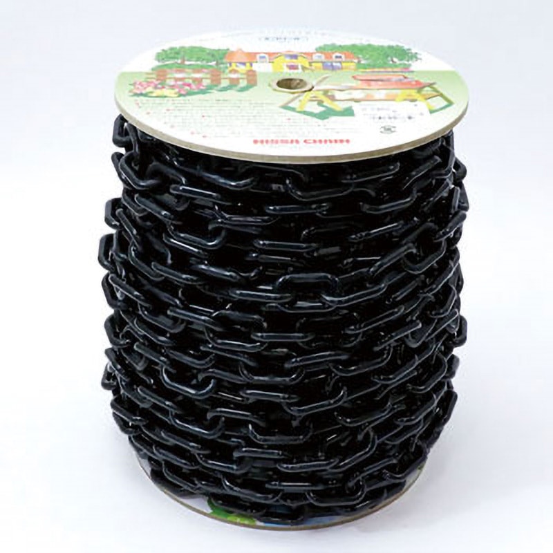 R-PW60 リール巻プラスチックチェーン ニッサチェイン 黒色