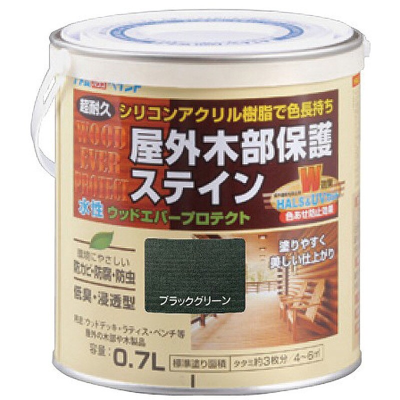 水性防虫防腐ステイン ウッドエバープロテクト 1缶(0.7L) アトムハウスペイント 【通販サイトMonotaRO】