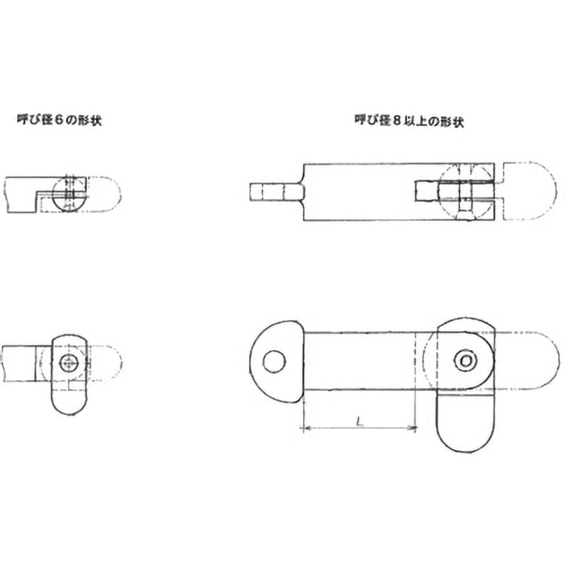 A8×45L 船用トグルピン 鉄製 本体のみ 1本 ノーブランド 【通販