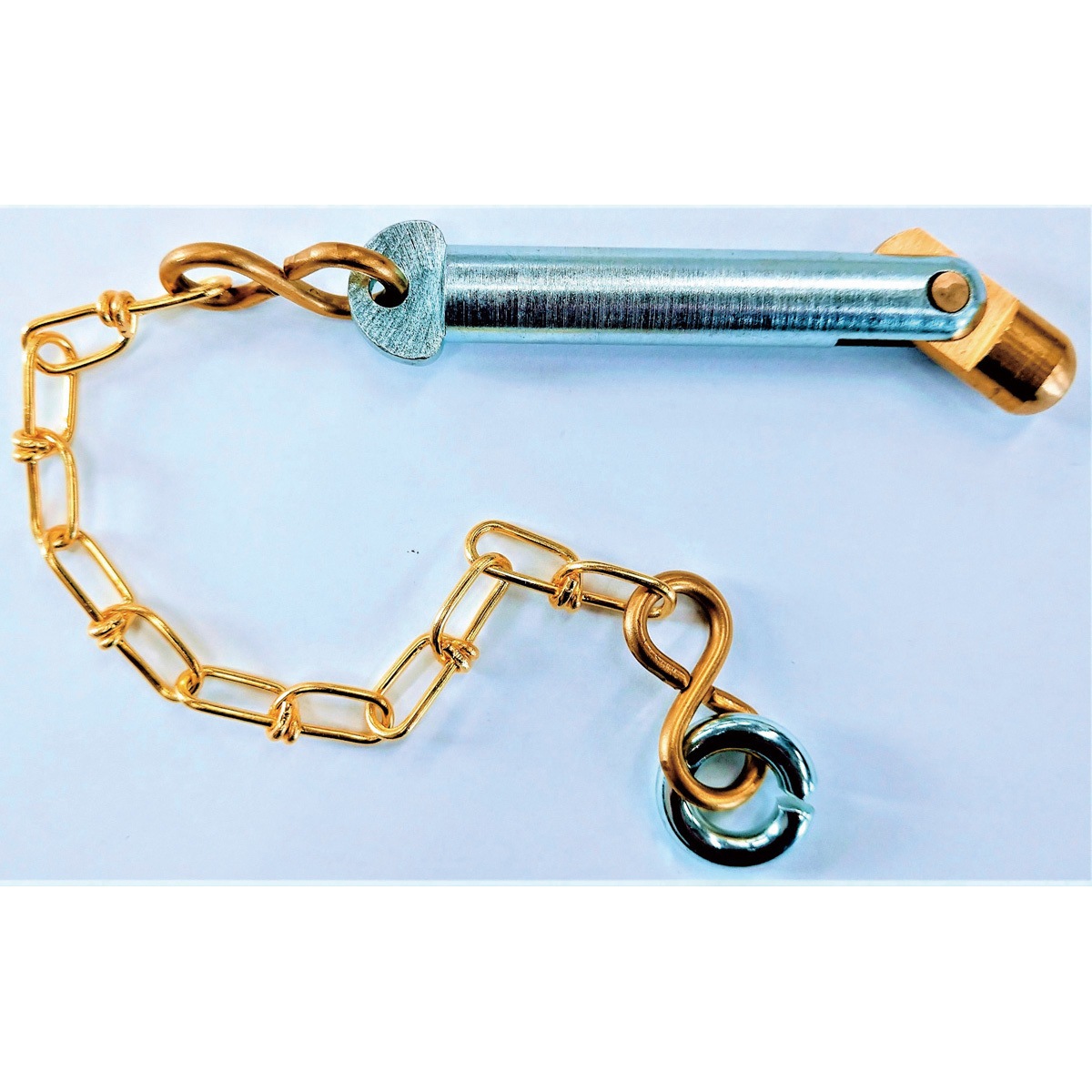 A10×90L 船用トグルピン 鉄製 鎖ひも200mm両S形環アイプレートB形付 1