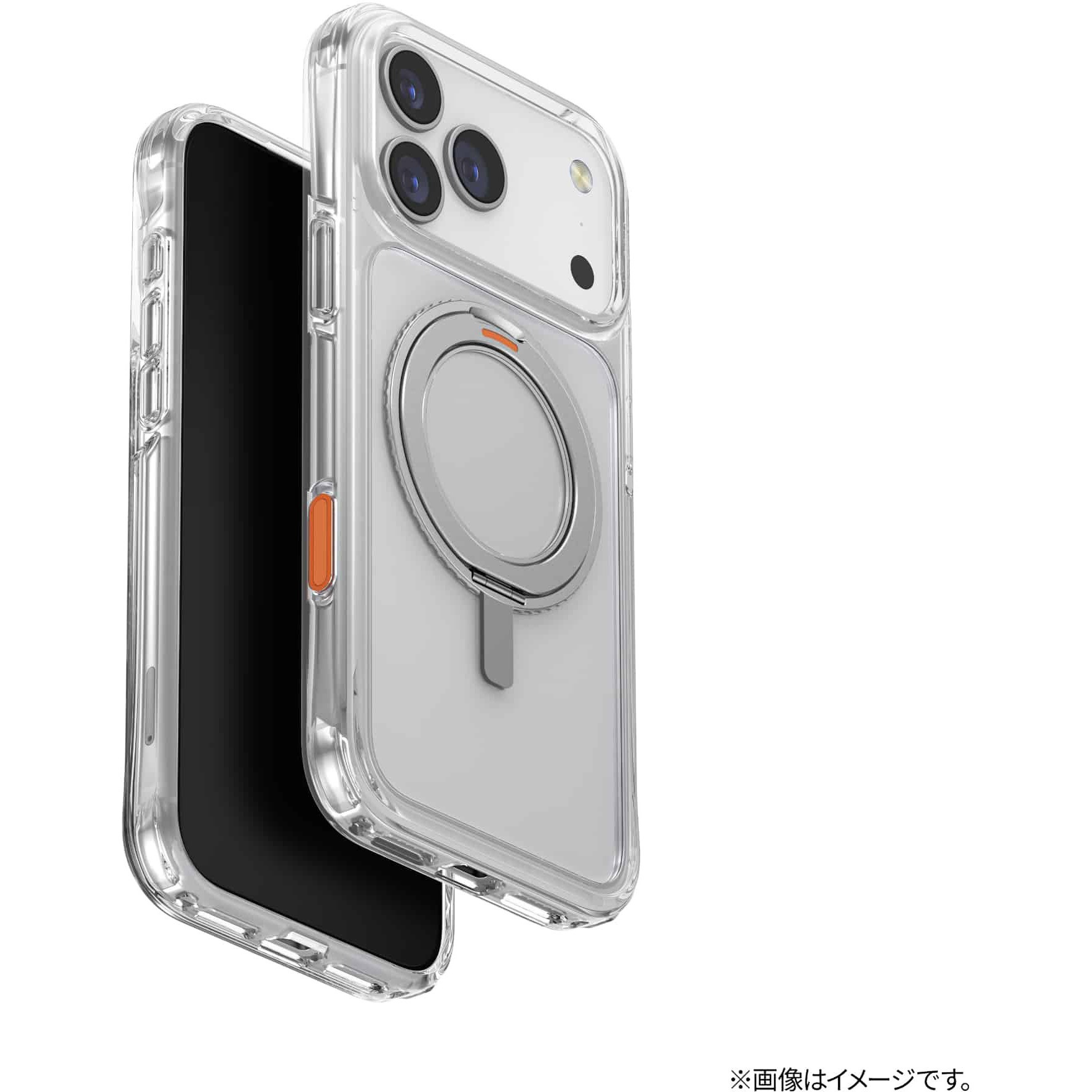 25IP69P-SWVLCLR iPhone 17 Pro Max UNIQ 回転式リングスタンド付き