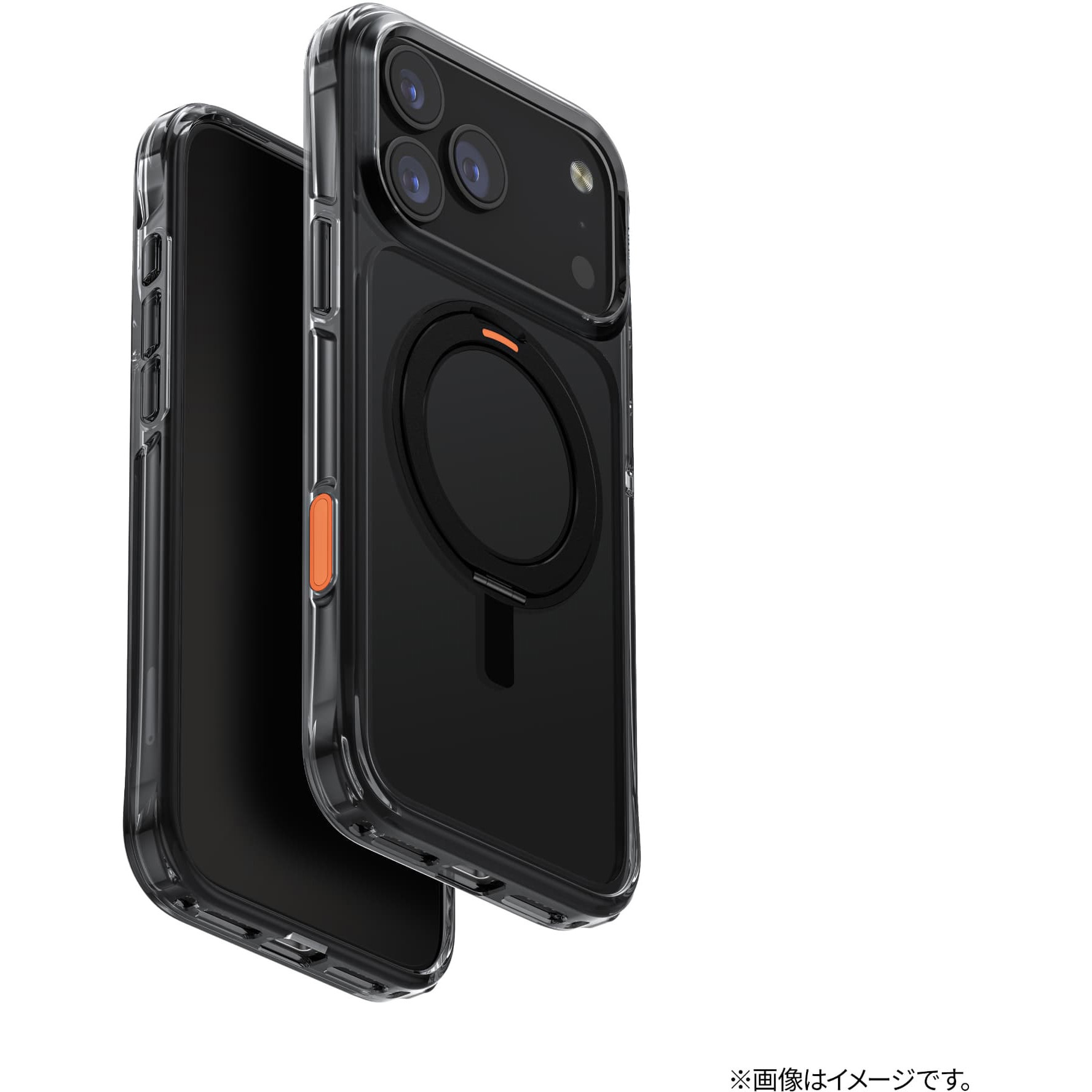 25IP69P-SWVCBLK iPhone 17 Pro Max UNIQ 回転式リングスタンド付き