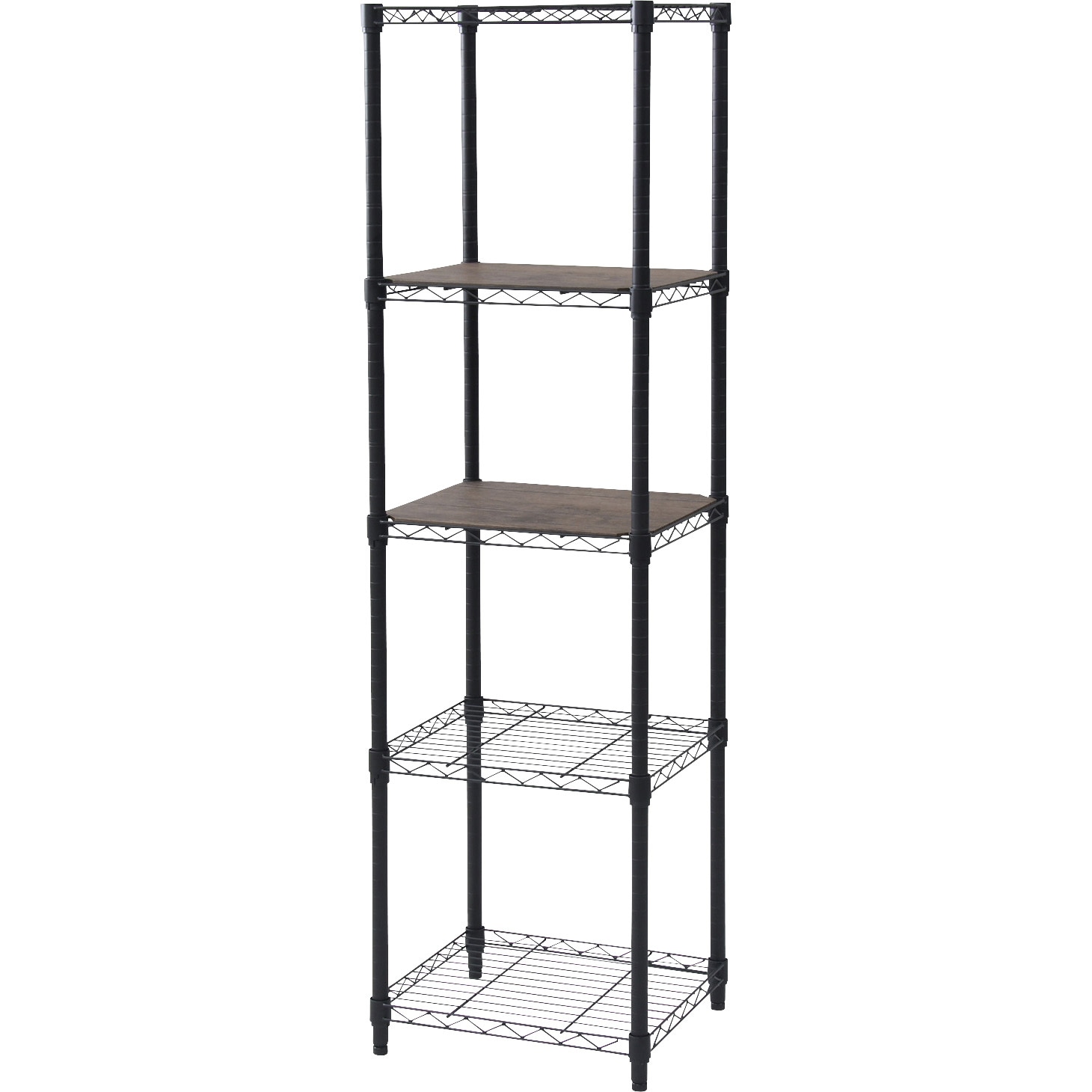 calme スチールラック 4段　BK/WH calme スチールラック 4段 BK/WH 棚・ラック・シェルフ