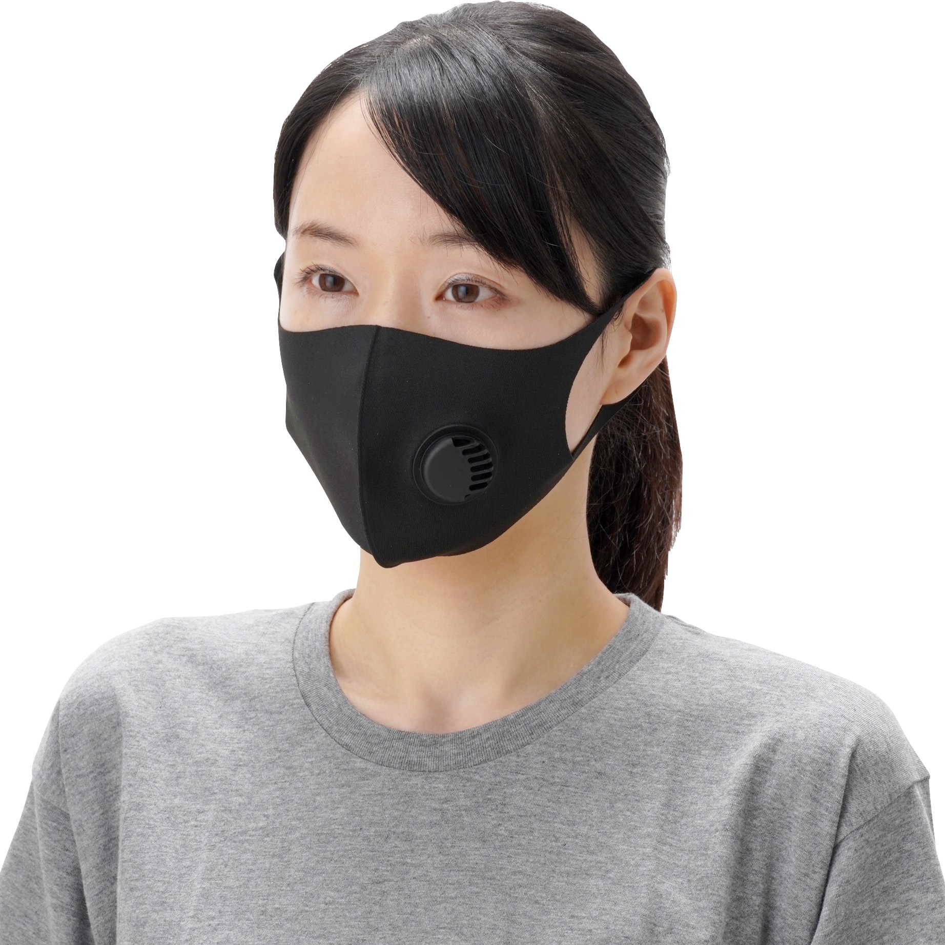 マスク 接触冷感 エアベンチレーター付 モノタロウ 立体型 1枚入 