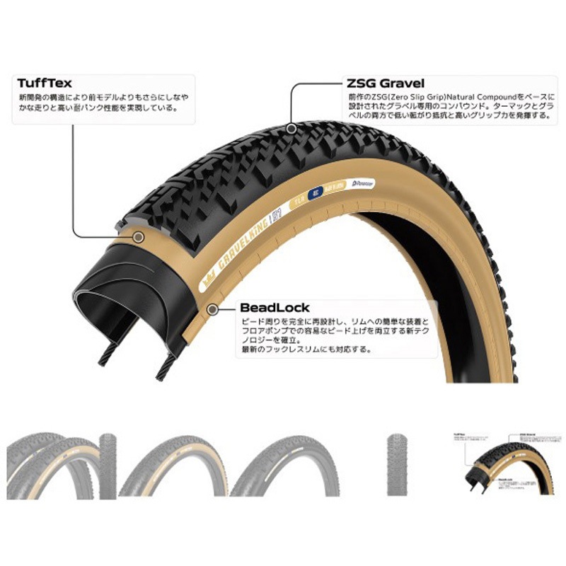 F750-GKX1-D2 タイヤ GRAVELKING X1 Panaracer(パナレーサー) 黒/茶色