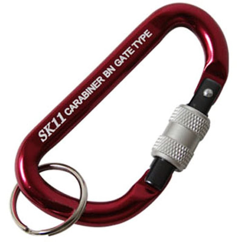 SAC-660BNレッド ロックカラビナ BN SK11 アルミ二ウム製 レッド色
