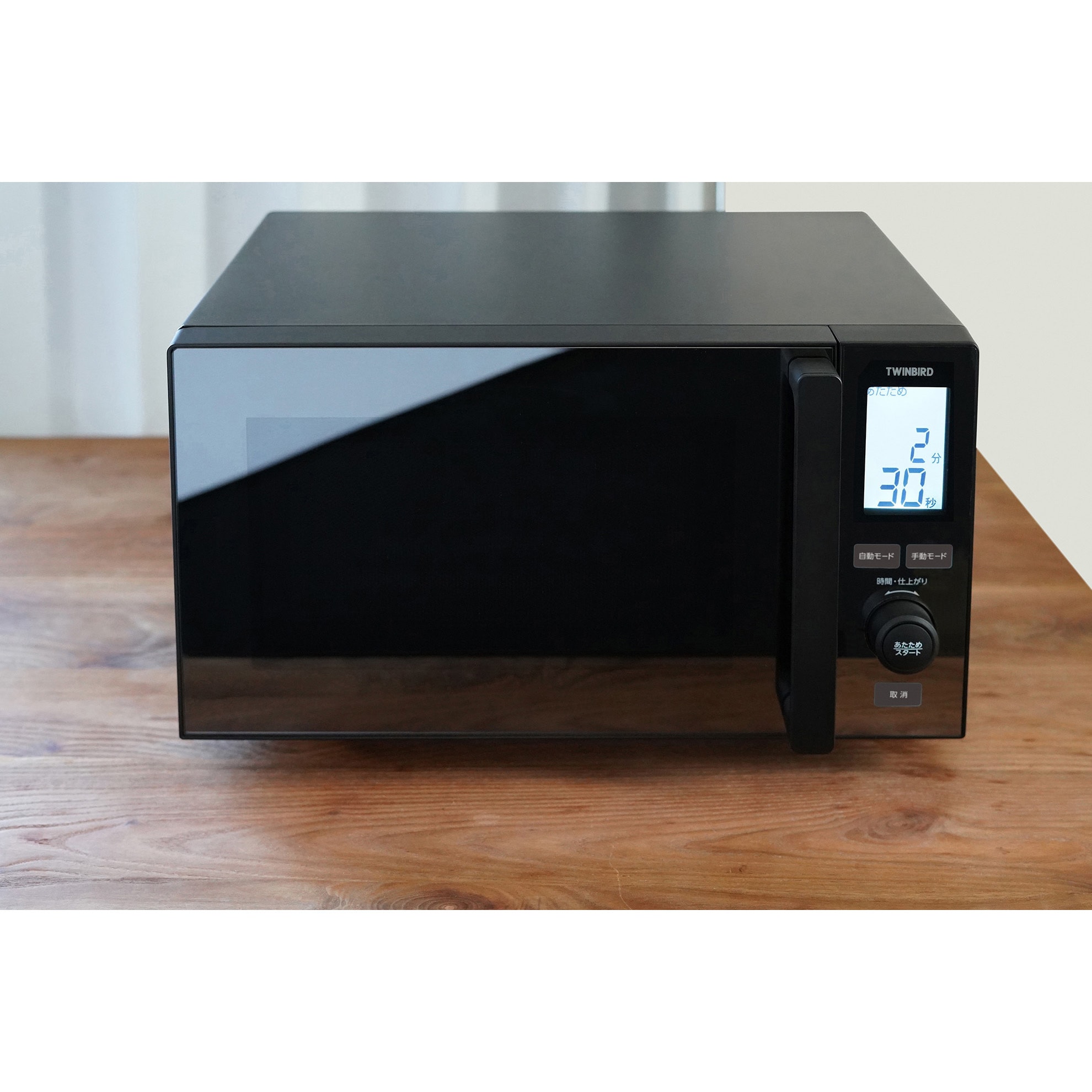 【美品】電子レンジ （TWINBIRD製）国内メーカー ミラーガラスフラット 黒 ミラーガラスフラット電子レンジ – ツインバード公式ストア