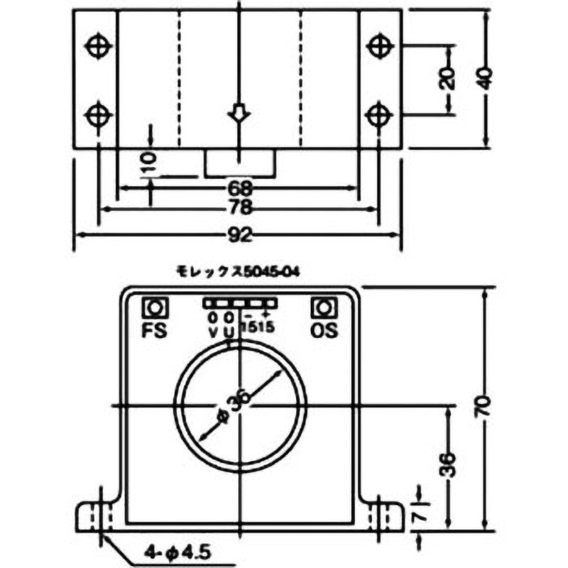HCS-36-800-AP 汎用直流電流センサ 貫通型 1個 ユーアールディ 【通販モノタロウ】