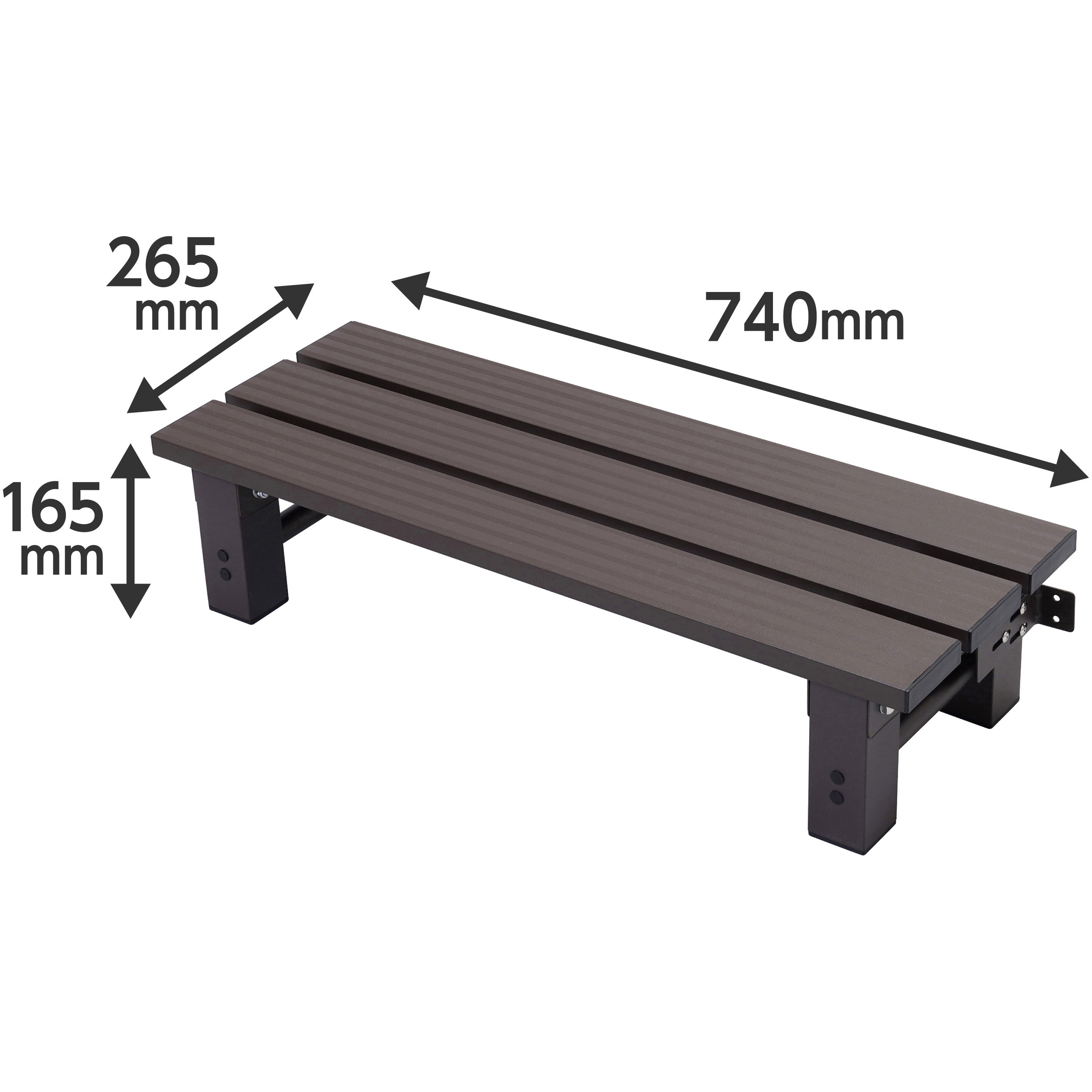 踏み台 アルミ製 1段 モノタロウ 幅740mm奥行265mm高さ165mm